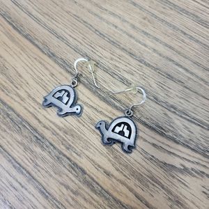pewter turtle Navajo earrings .925
